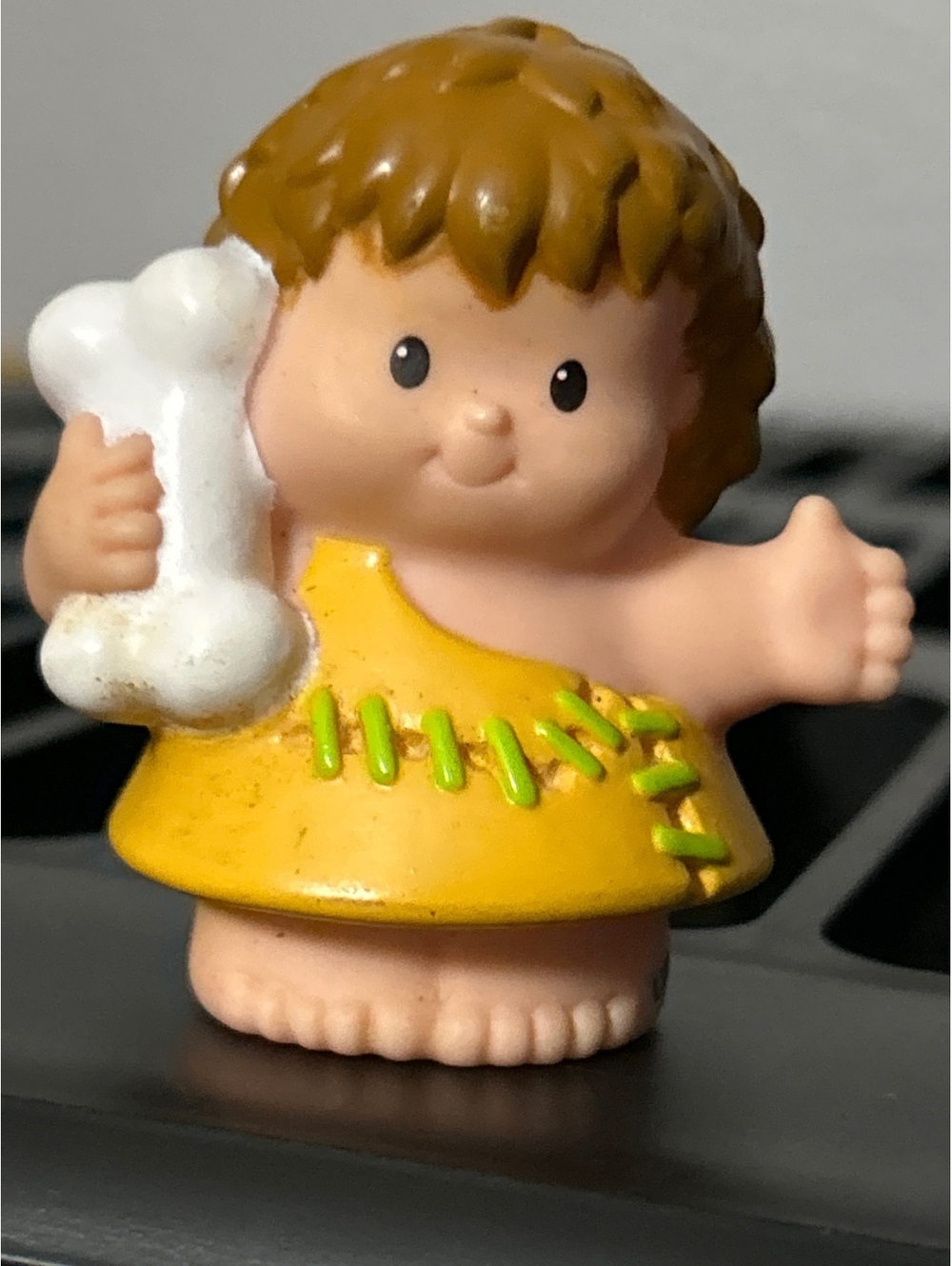 Little People Vintage Caveman Figure Holding Bone